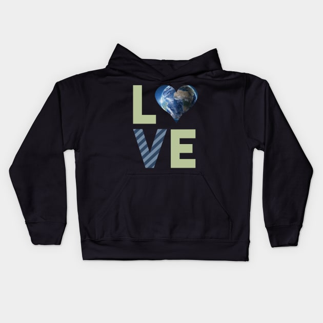 Vintage Love Earth Day retro love the Earth Day Kids Hoodie by laverdeden